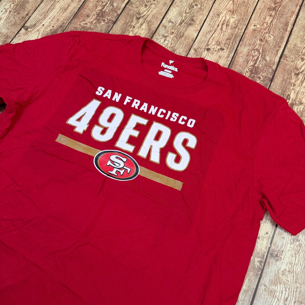 Fanatics San Francisco 49ers T Shirt Mens Extra Large Red Graphic Tee